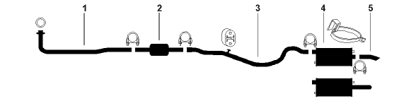 1985-89 Buick Somerset 4 Cyl 2.5L Engine Single Exhaust System diagram