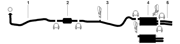 1984-86 Buick Skyhawk 4 Cyl 1.8L Engine Single Exhaust System diagram