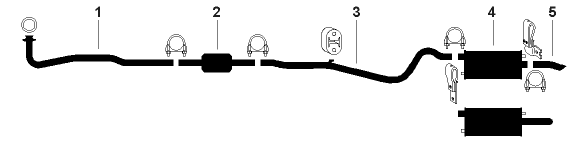 1987 Cadillac Cimarron 4 Cyl 2.0L Engine Single Exhaust System diagram