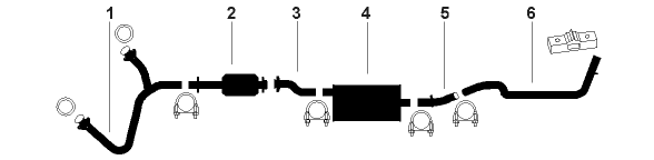 1981 Chevy Blazer Jimmy 8 Cyl Engine Single Exhaust System diagram