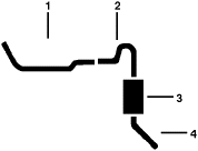 1974 Chevy Vega 4 Cyl 140 Engine Single Exhaust System diagram