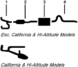 1977-78 Dodge Charger Monaco 8 Cyl 5.2L Engine Single Exhaust System diagram