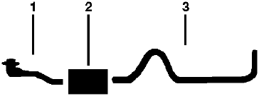 1983 Ford Bronco 6 Cyl 4.9L Engine Single Exhaust System (4.9L Exc. California Models) diagram