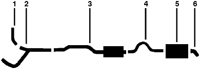 1974 Ford Maverick 8 Cyl 302 Engine Single Exhaust System (California) diagram