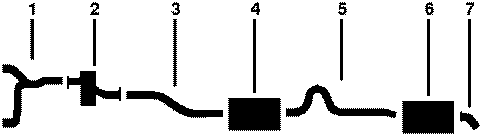 1980 Mercury Cougar 6 Cyl 3.3L Engine Single Exhaust System (3.3L Models Without Rear Muffler) diagram