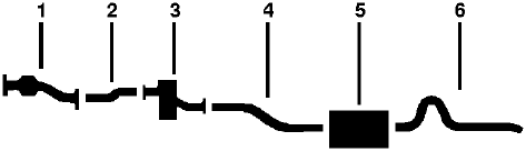 1981-82 Mercury Cougar 6 Cyl 3.3L Engine Single Exhaust System (3.3L Exc. XR-7) diagram