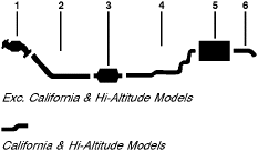 1980 Mercury Bobcat 4 Cyl 2.3L Engine Single Exhaust System (2.3L Exc. Station Wagon) diagram