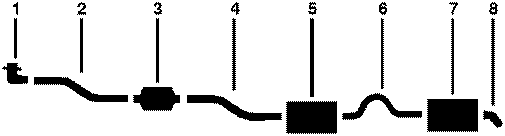 1980 Mercury Monarch 6 Cyl 4.1L Engine Single Exhaust System diagram