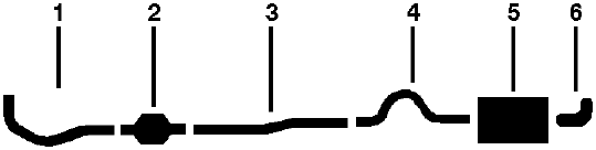 1976 Mercury Bobcat 4 Cyl Engine Single Exhaust System (140 2300CC Models After 4-1-76) diagram