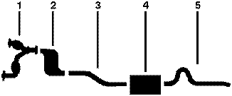 1983 Mercury Cougar 6 Cyl 3.8L Engine Single Exhaust System diagram