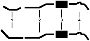 1982-83 Chevy K10 Pickup K15/K1500 Pickup 8 Cyl Engine Dual Exhaust System diagram