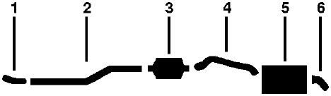 1979-80 Chevy LUV Pickup Single Exhaust System diagram