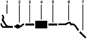 1982-83 Dodge B150 VAN 6 Cyl 225 Engine Single Exhaust System diagram