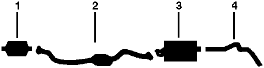 1983 Dodge Omni Rampage 4 Cyl 2.2L Engine Single Exhaust System diagram