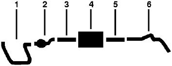 1976-77 Dodge D100 Pickup D150 Pickup 8 Cyl Engine Single Exhaust System (W100 & 150 8 Cyl. D-100 400 440 Engines Exc. Club CAB) diagram