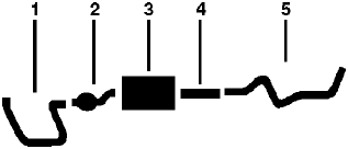 1976-77 Dodge W200 Pickup Single Exhaust System diagram