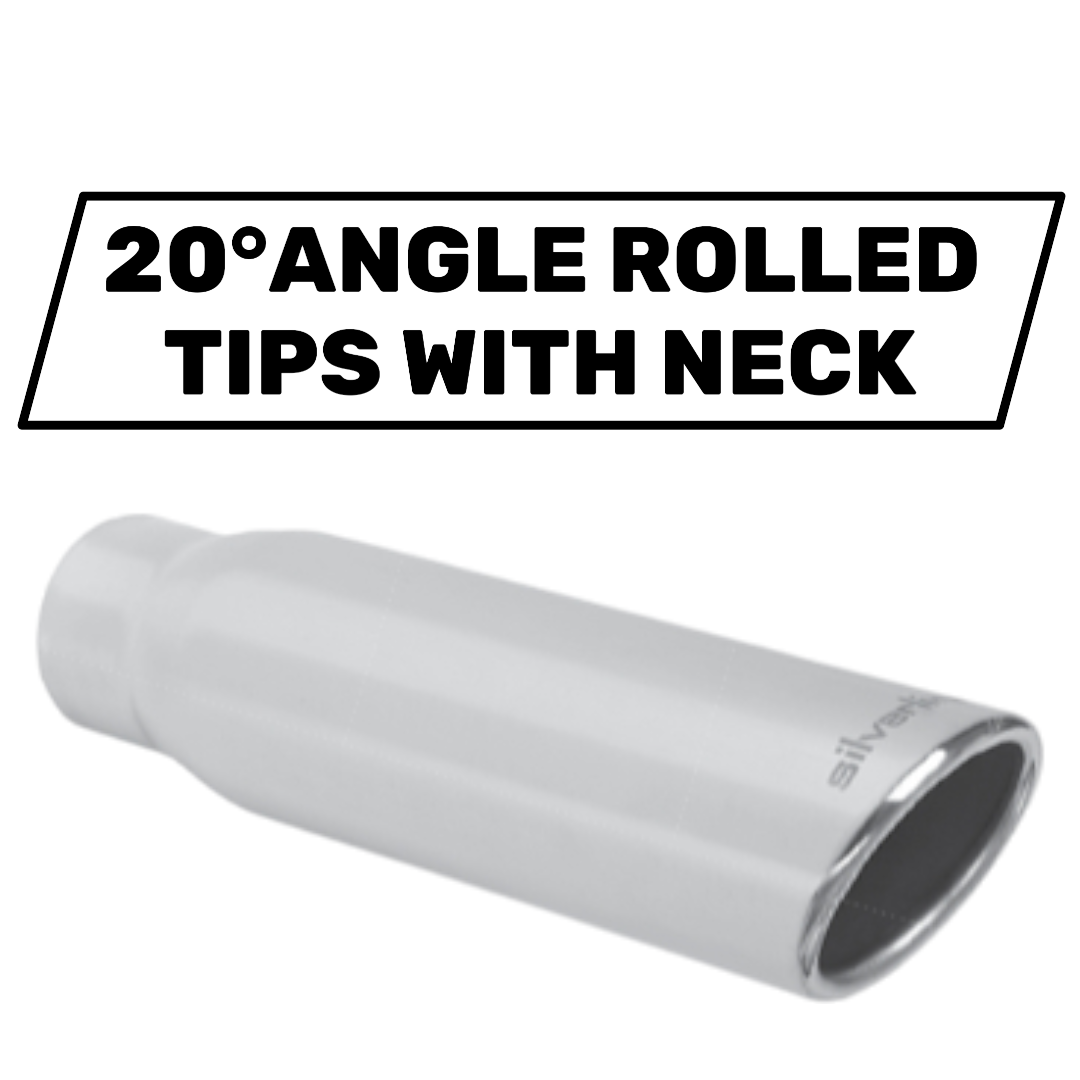 Silverline Truck 20° Angle Rolled With Neck Tips T304 Stainless With Logo