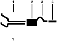1975-76 Ford F-100 Pickup F-150 Pickup 8 Cyl 7.5L Engine Dual Exhaust System (460 7.5L 2 Wheel Drive After Serial Number V80 001) diagram