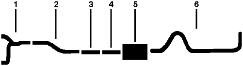 1977 Ford F-350 Pickup 6 CYL Engine Single Exhaust System diagram