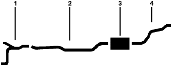 1971-72 GMC Sprint 8 Cyl Engine Single Exhaust System diagram