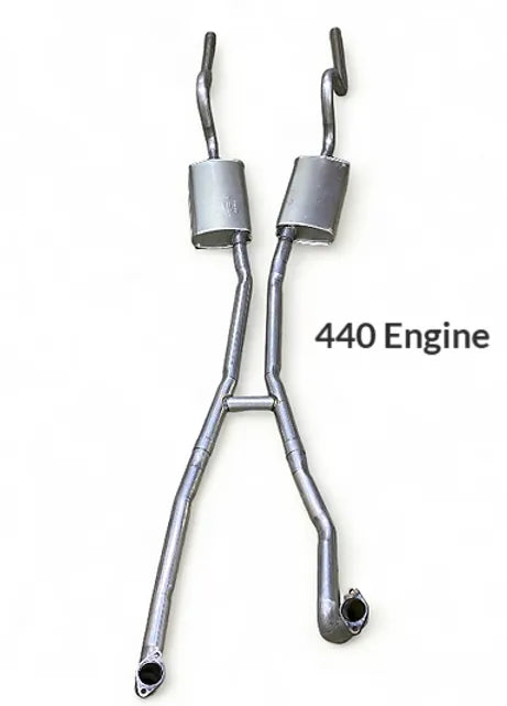 Sistema de escape doble para Plymouth GTX 440 V8 de 1970