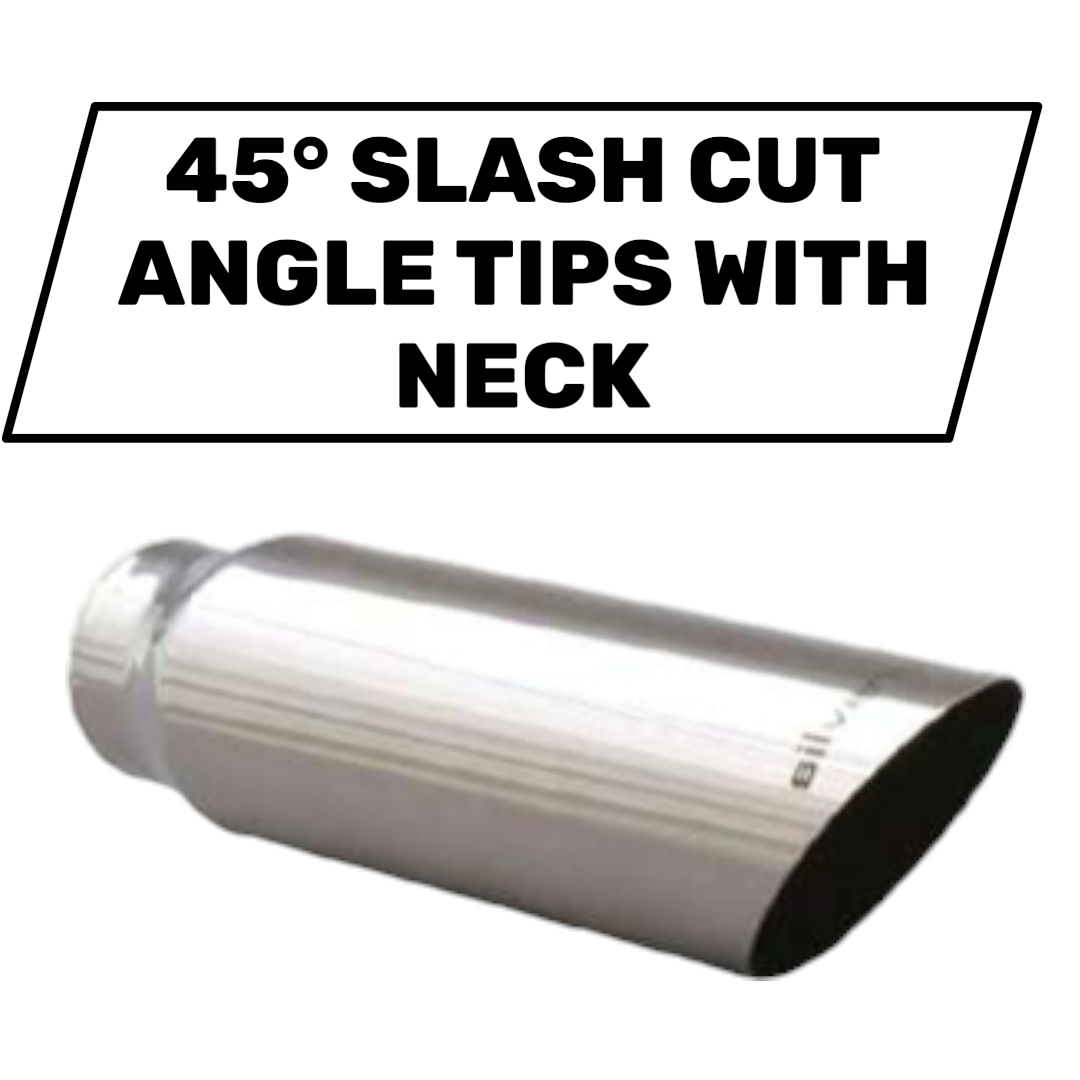 Silverline Truck 45° Slash Cut Angle With Neck Tips T304 Stainless With Logo
