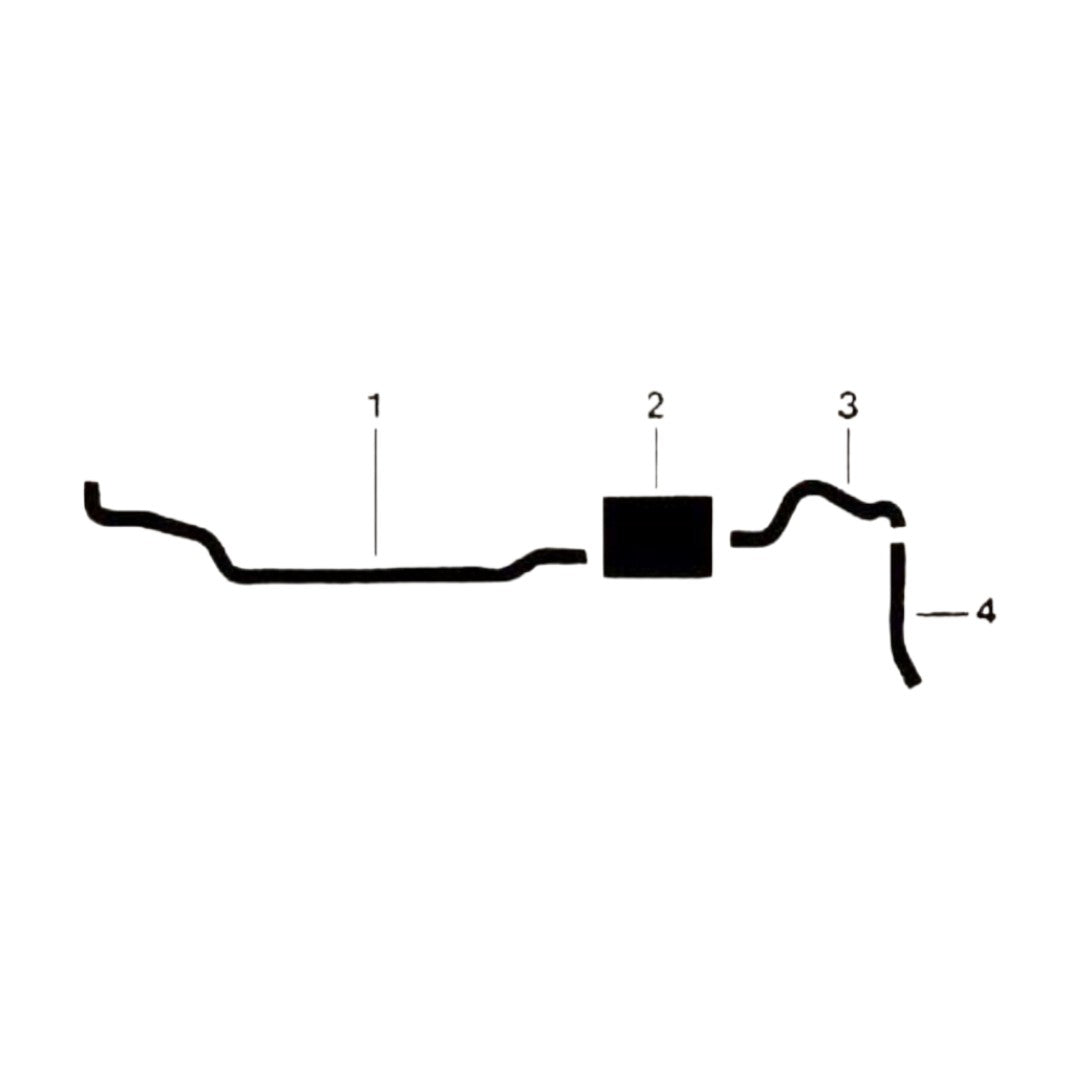 Sistema de escape único para motor de 250 de un Ford Ranchero 1973