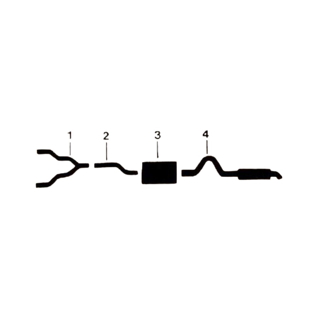 Sistema de escape simple para Ford Mustang 351 de 1973