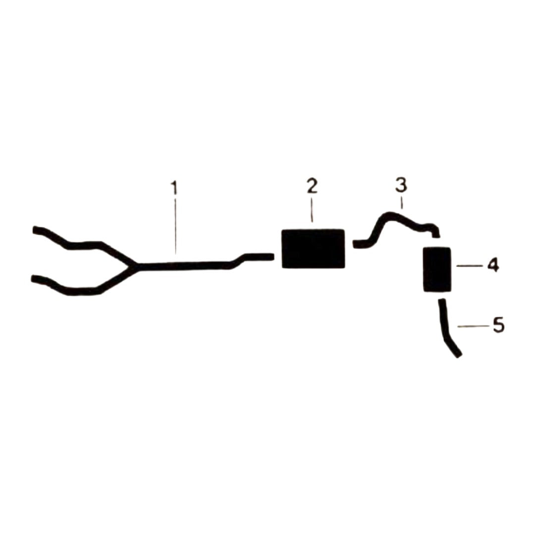 Sistema de escape simple para Ford Torino Station Wagon Ranchero de 1972 con motor 429