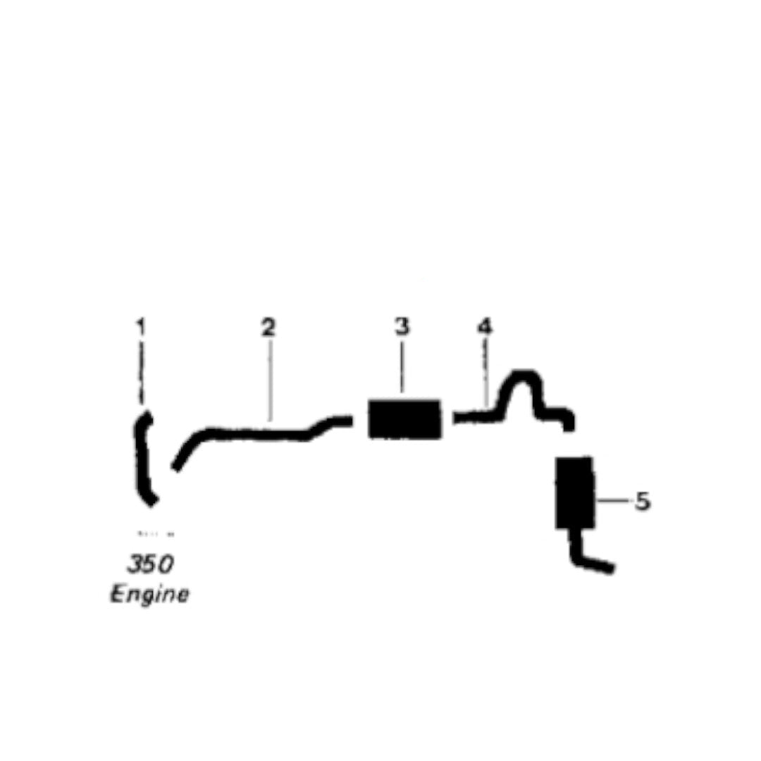 Sistema de escape individual para motor 350 de Oldsmobile F-85 Vista Cruiser 1971