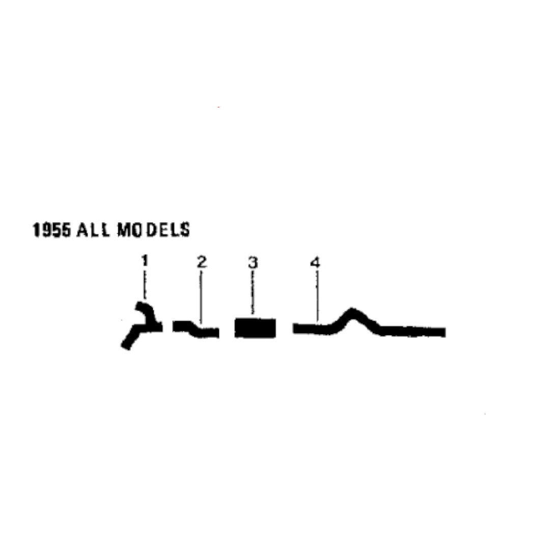 Sistema de escape sencillo para todos los modelos Pontiac de 1955