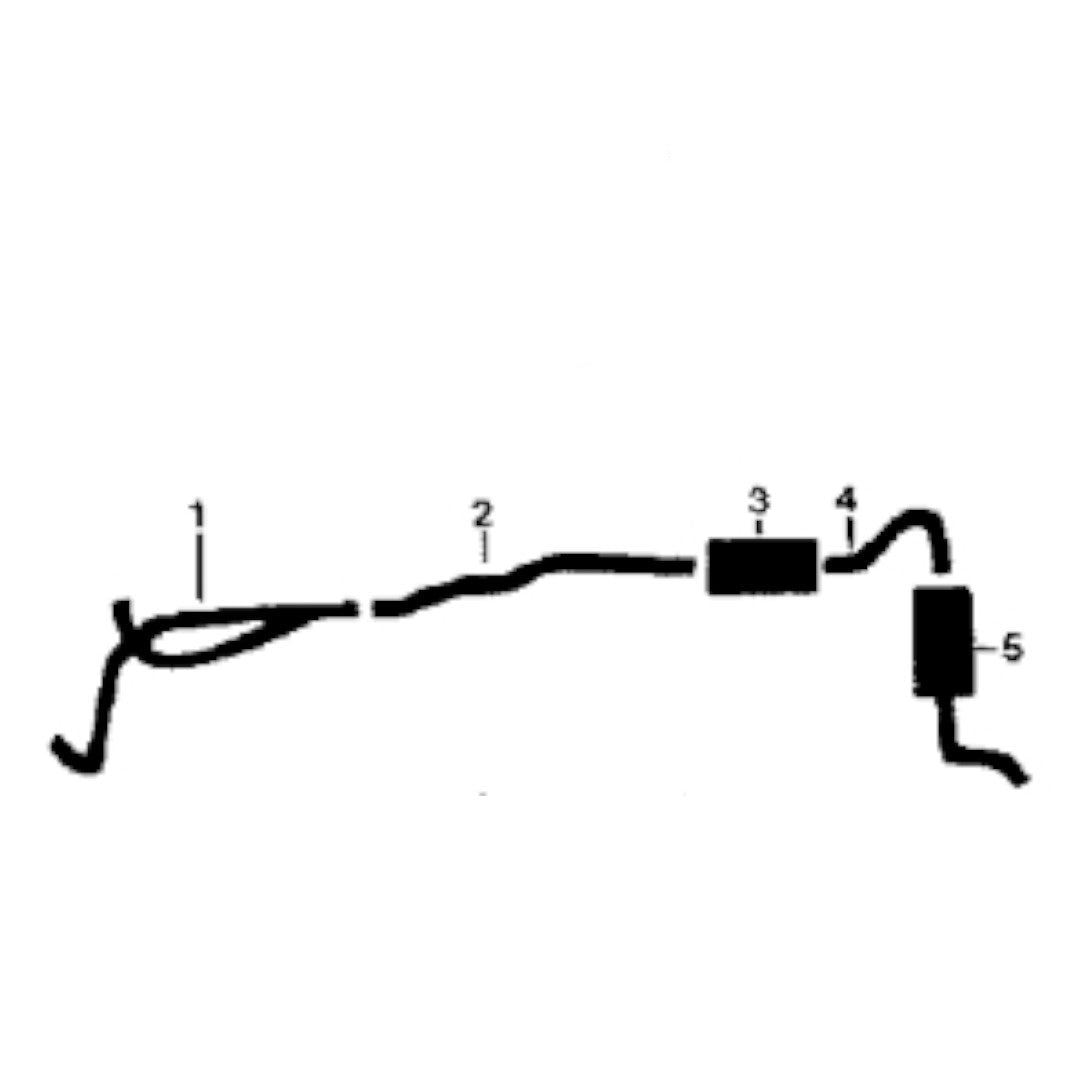 Sistema de escape sencillo para Pontiac Station Wagon de 1965