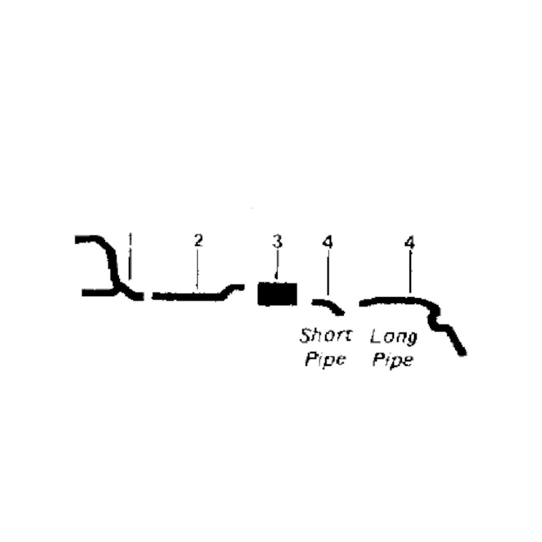 Sistema de escape simple para Chevy K-20 de 1969 con motor 307