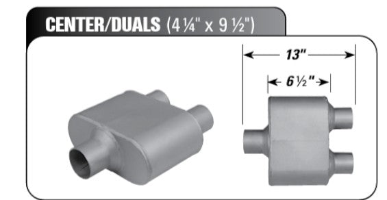 VR Series Race Performance Muffler Center / Duals (4 ¼" x 9 ½") (Copy)