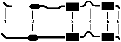 1975 Dodge Coronet 8 Cyl 440 Engine Dual Exhaust System diagram