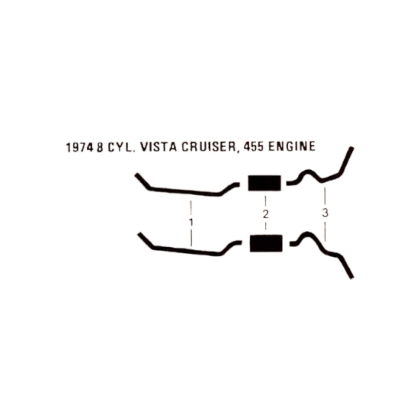 1974 Oldsmobile Vista Cruiser 455 Engine Dual Exhaust System