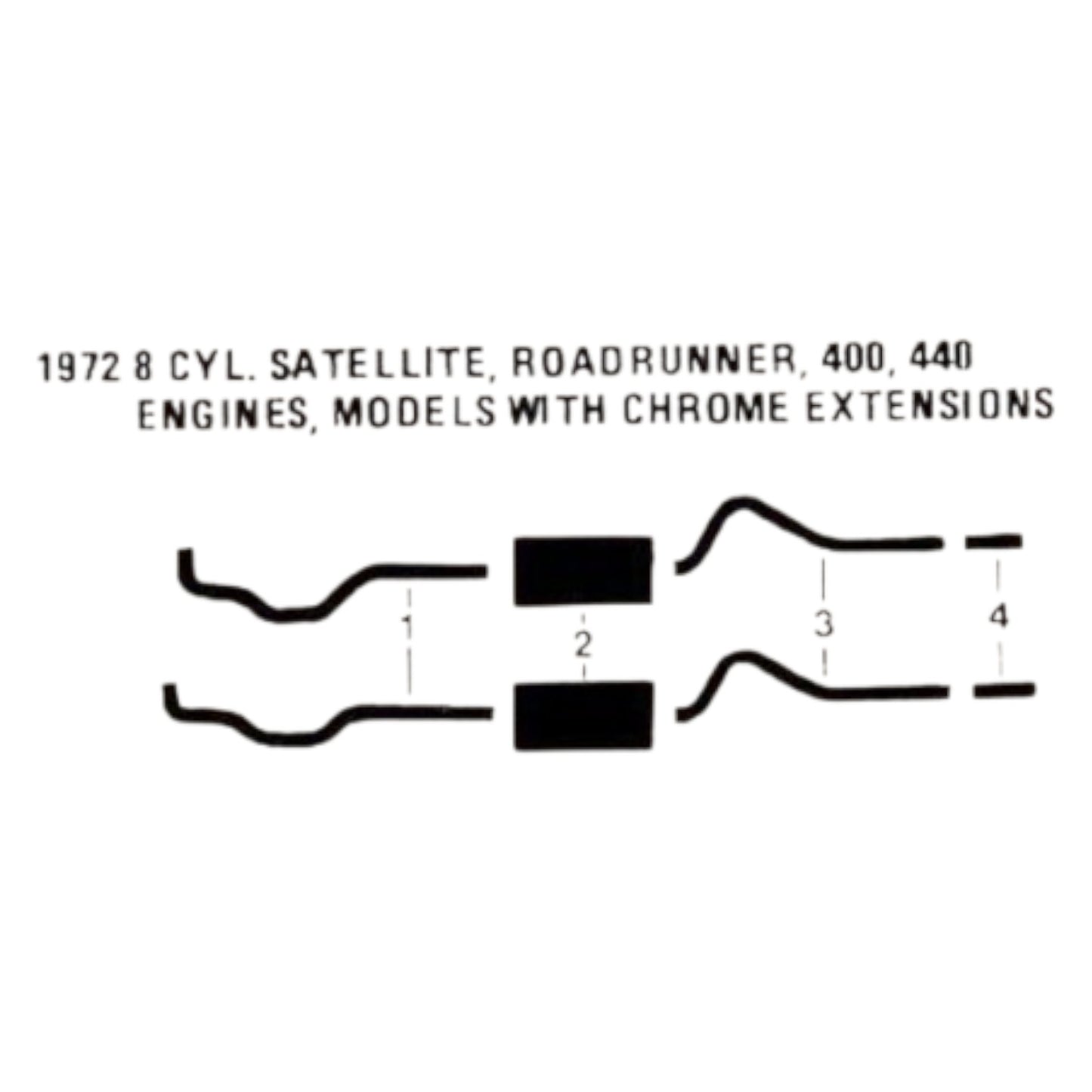 1972 Plymouth Satellite Roadrunner 400 440 Engines Dual Exhaust System