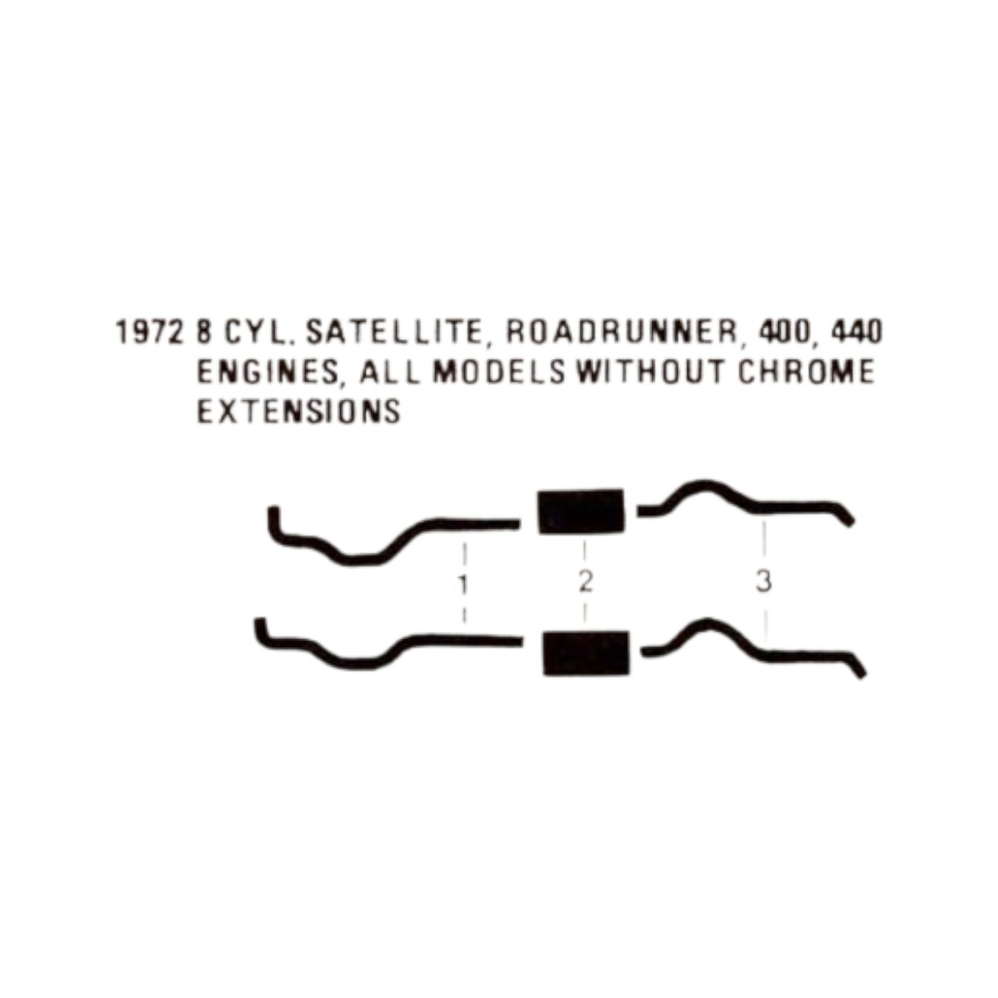 1972 Plymouth Satellite Roadrunner 400 440 Engines Dual Exhaust System