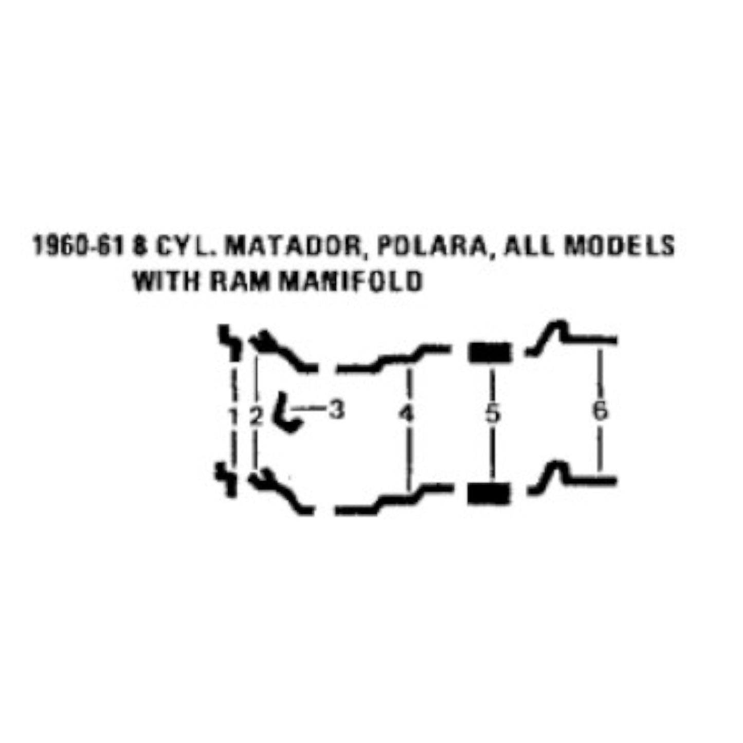 1960-61 Dodge Matador 8 Cyl Engine (W/ Ram Air) Dual Exhaust System