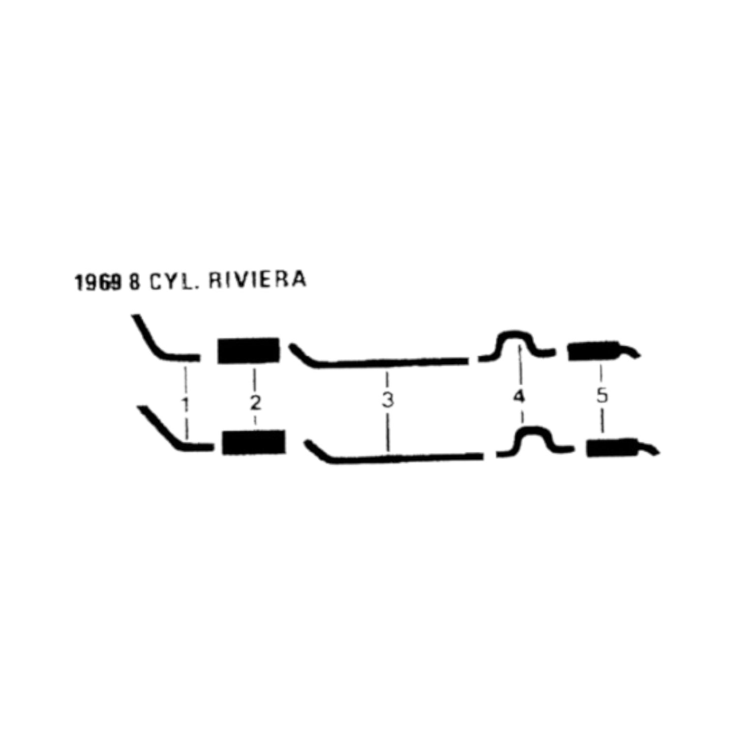 1969 Buick Riviera 8 Cyl Engines Dual Exhaust System