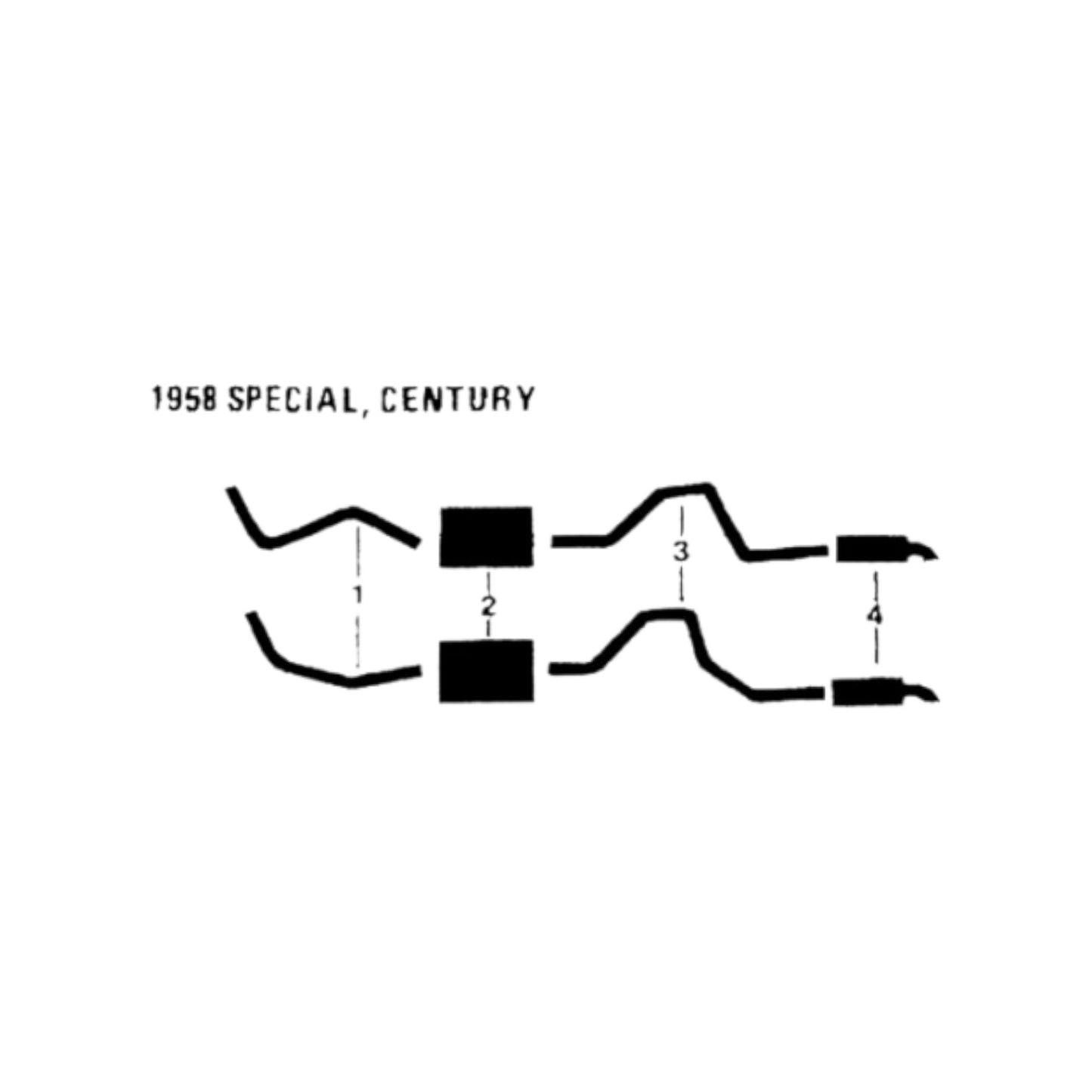 1958 Buick Special & Century Dual Exhaust System