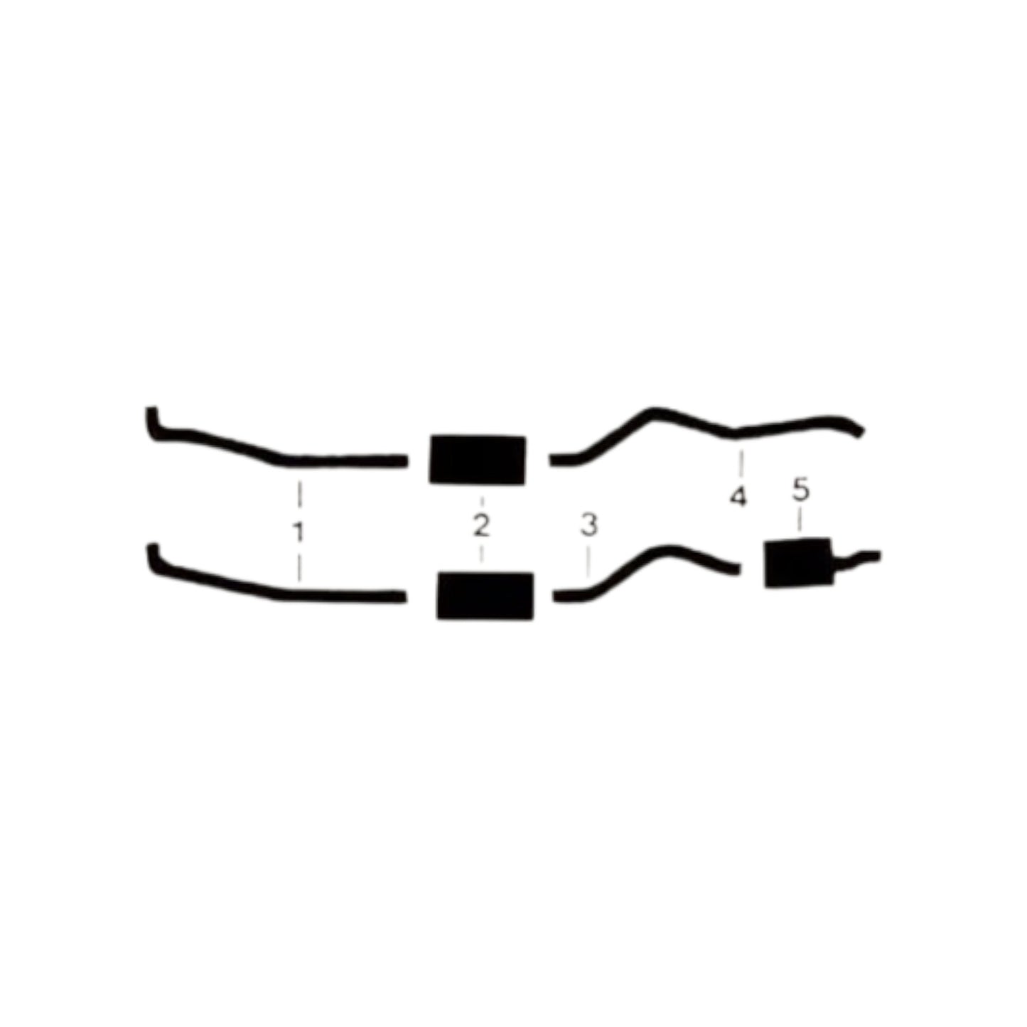 1976 Plymouth Duster & Valiant 360 Engine Dual Exhaust System