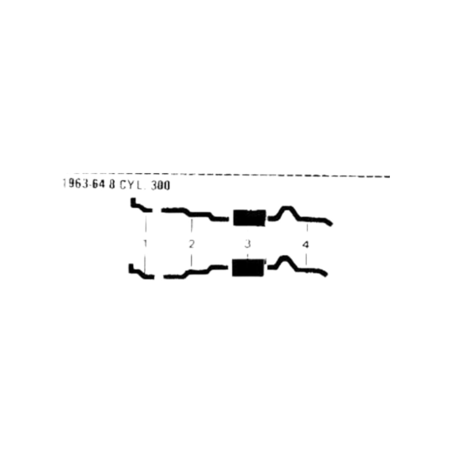 1963-64 Chrysler 300 8 Cyl Engine Dual Exhaust System