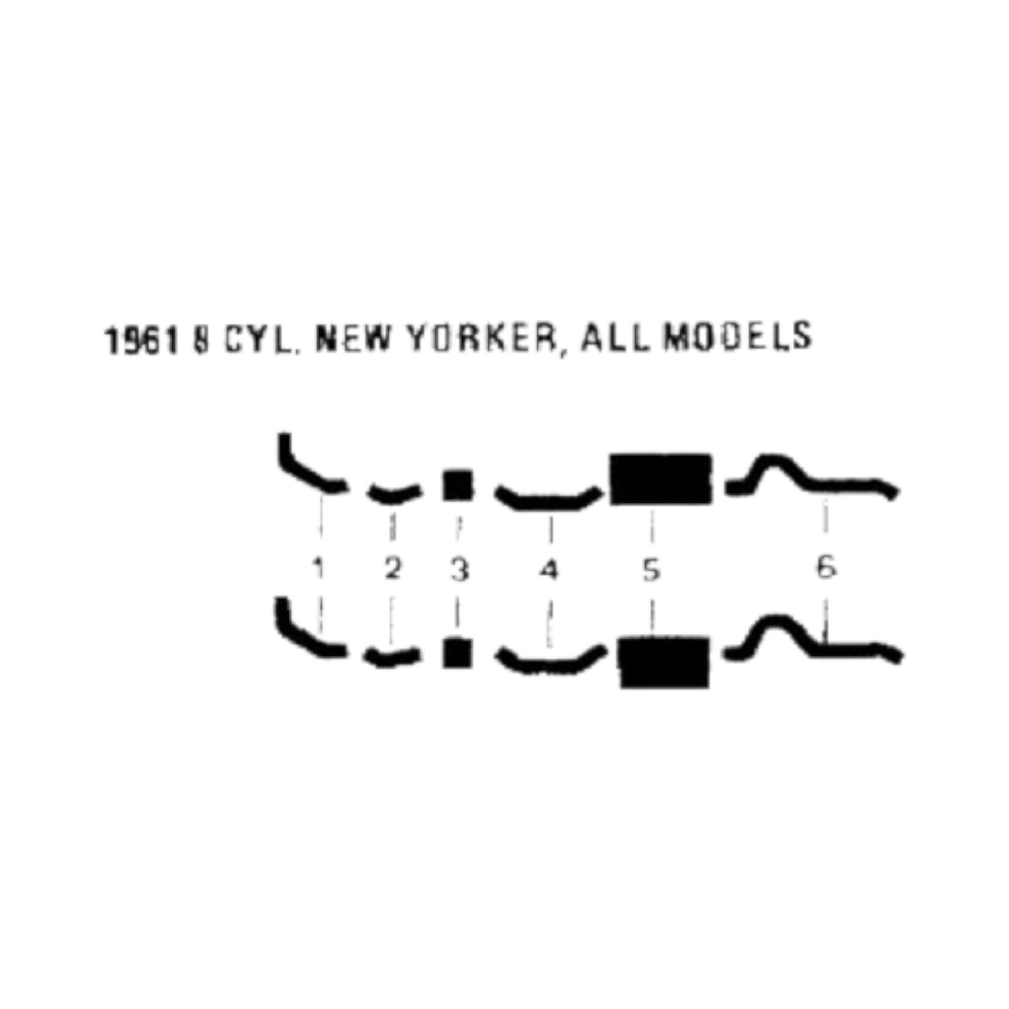 1961 Chrysler New Yorker 8 Cyl Engine Dual Exhaust System