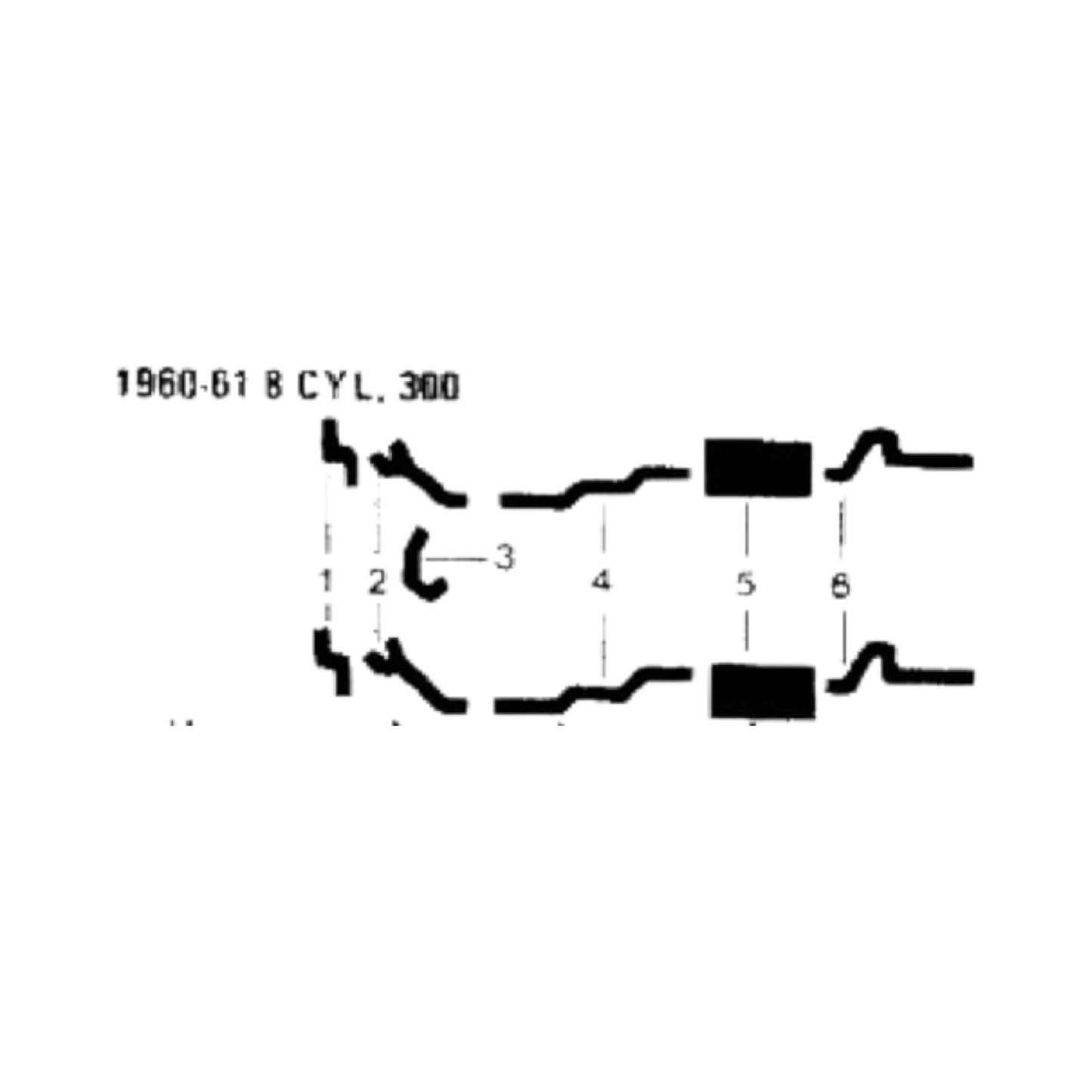 1960-61 Chrysler 300 8 Cyl Engine Dual Exhaust System