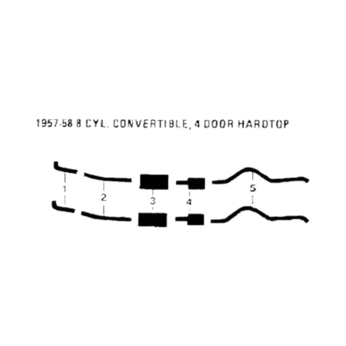 1957-58 Chrysler Imperial Convertible & 4 Door Hardtop Dual Exhaust System