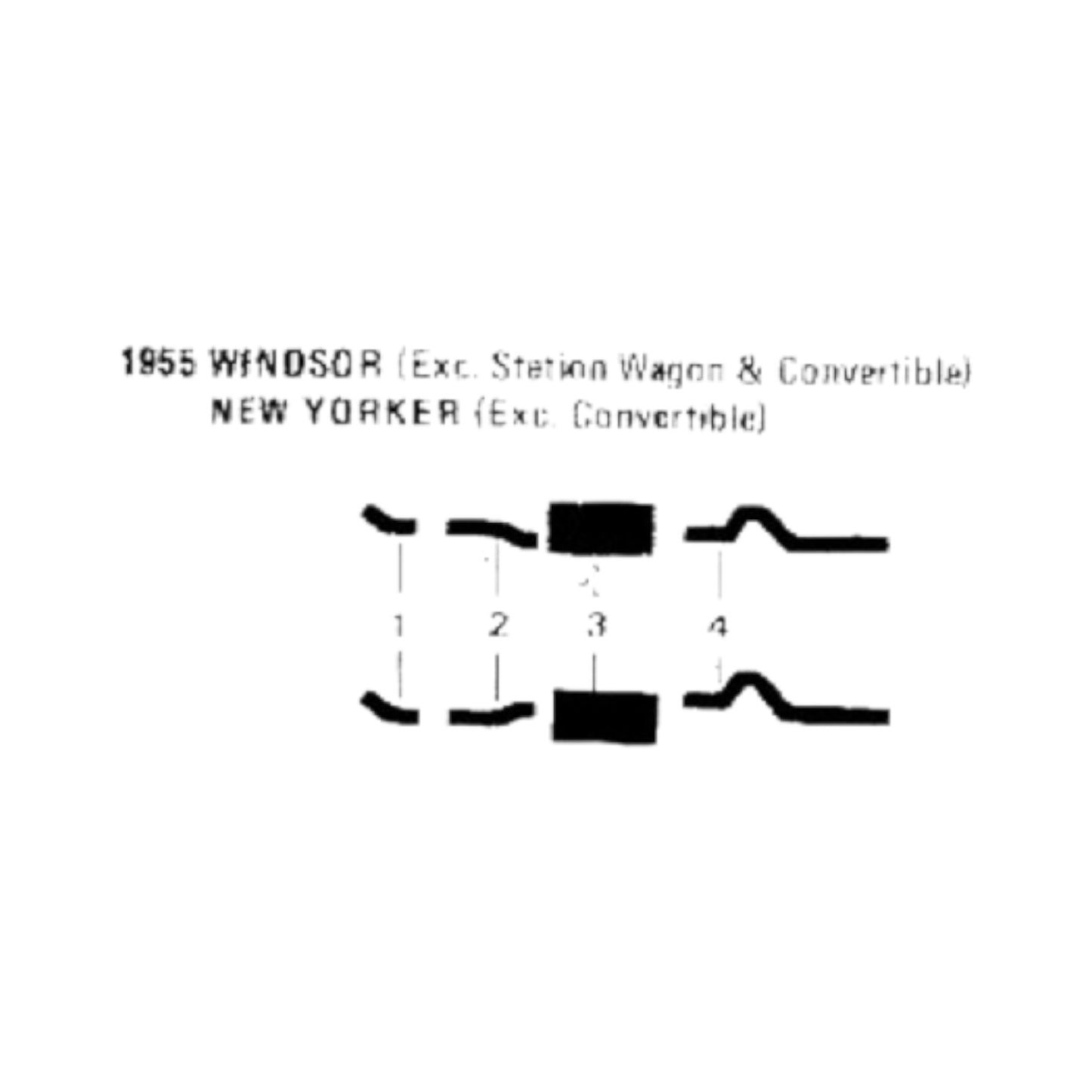 1955 Chrysler New Yorker Sedan & Hardtop 8 Cyl Engine Dual Exhaust System