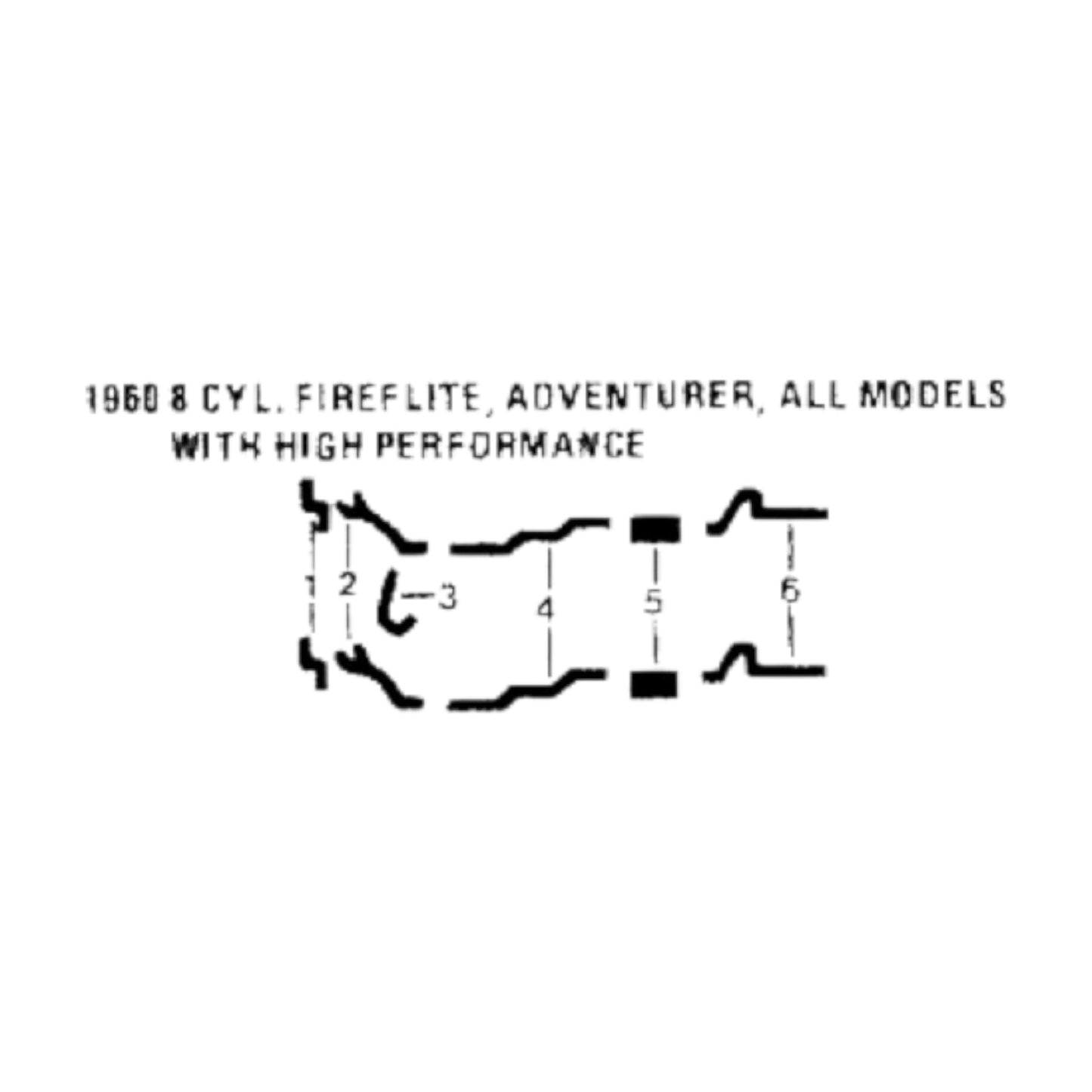 1960–61 DeSoto Fireflite & Adventurer 8 Cyl Engine (Hi-Po) Dual Exhaust System