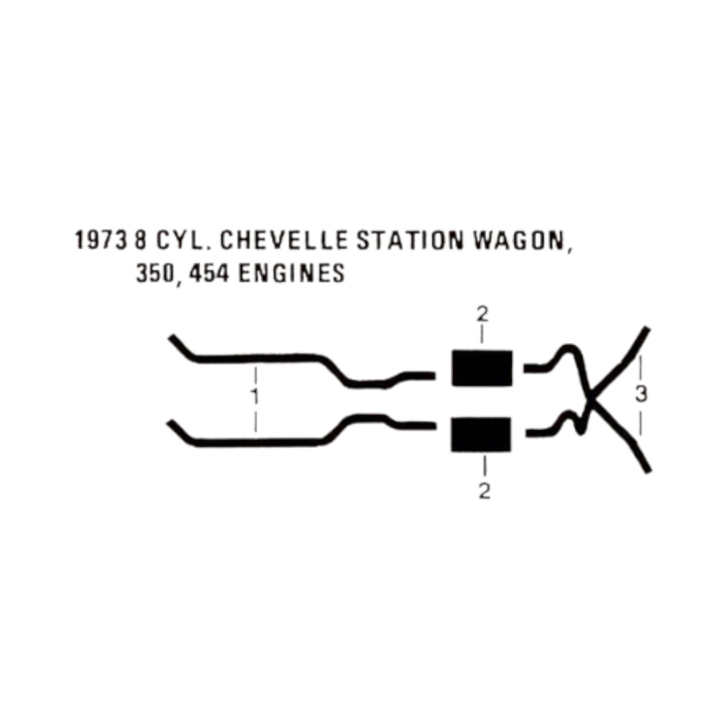 1973 Chevy Chevelle Station Wagon 350 454 Engine Dual Exhaust System