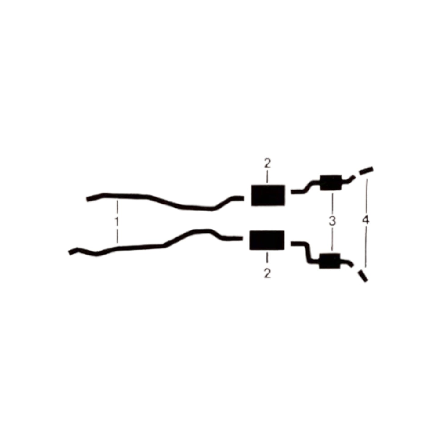 1965-67 Chevy Chevelle 300 Malibu 283 327 Engine Dual Exhaust System